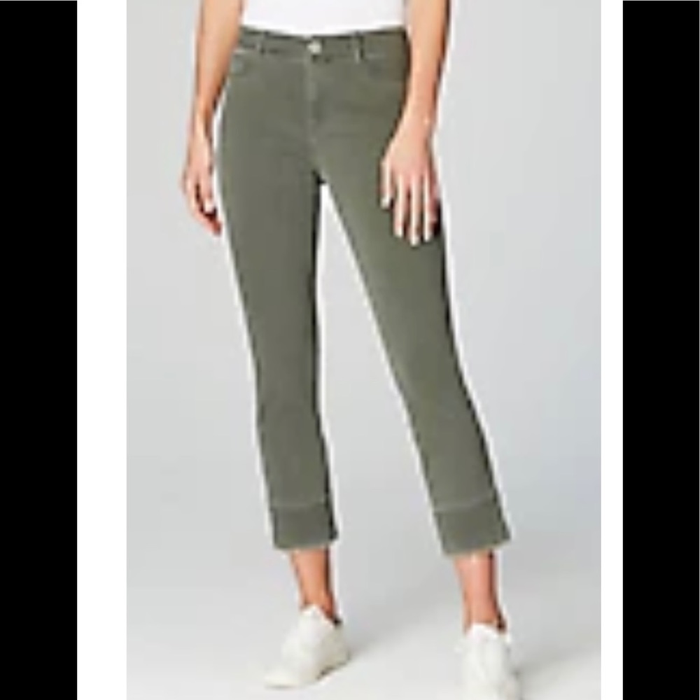 J Jill Authentic Fit Fringed Hem Crop Pants